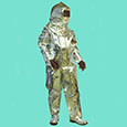 aluminised fire suit