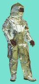 aluminised fire suit